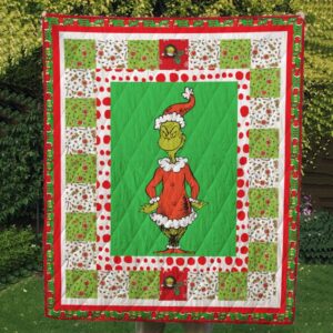 Happy Grinch Twin King And Queen Quilt Blanket  Quilt